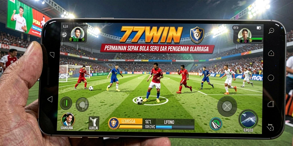 Gameplay seru dari 77WIN menampilkan aksi sepak bola yang mendebarkan.