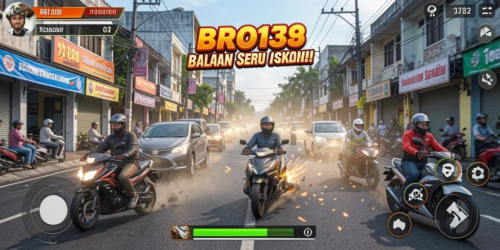 Tampilan gameplay Racing yang penuh aksi dan seru.