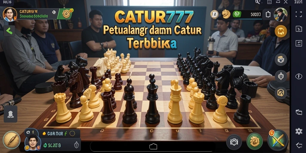 Tampilan gameplay menakjubkan di dunia catur terbuka.