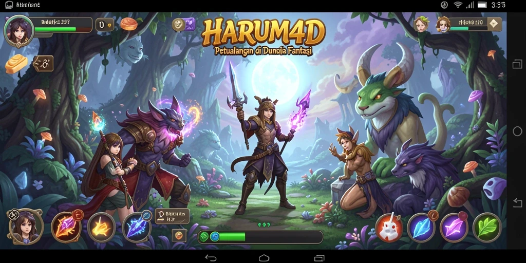 Screenshot gameplay <strong>HARUM4D</strong> menampilkan petualangan seru di dunia fantasi.