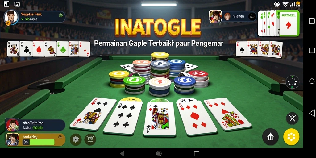 Tampilan gameplay Gaple yang seru dan menarik.