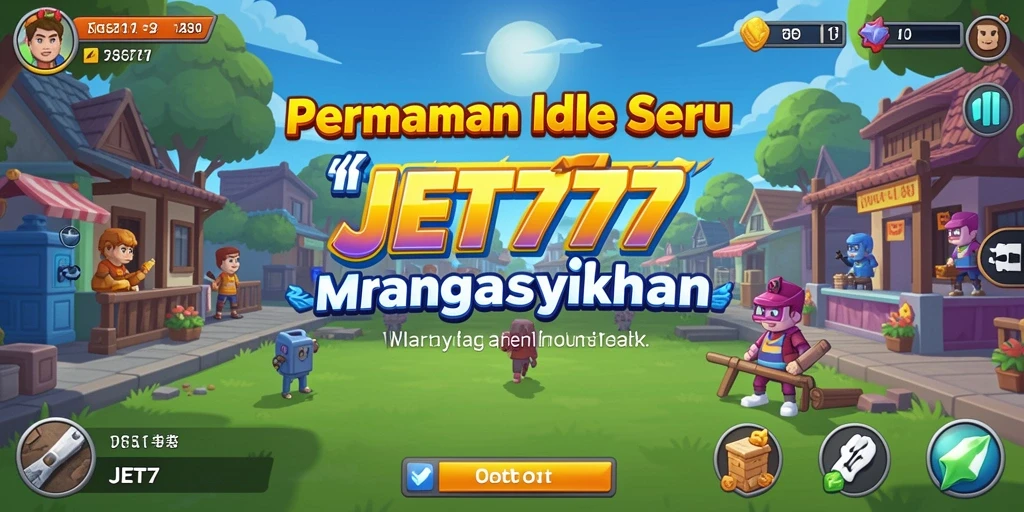 Tampilan gameplay seru di JET77 dengan karakter dan sumber daya menarik.