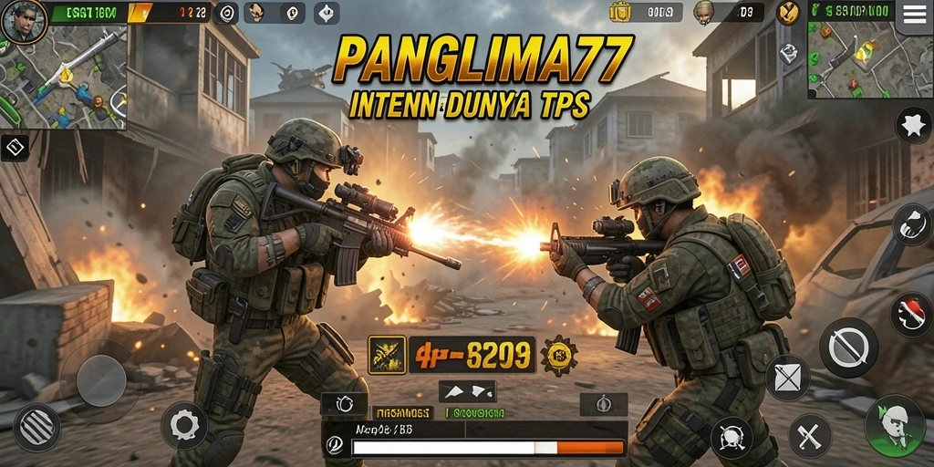 Tampilan gameplay mendebarkan dari PANGLIMA77 dalam aksi TPS.