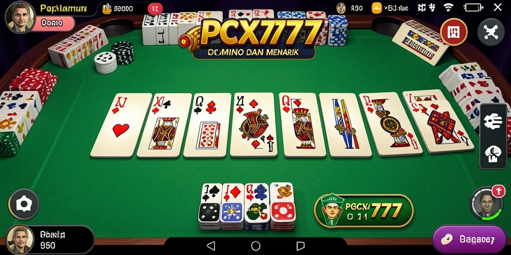 Tampilan gameplay seru dalam permainan Domino PCX777.