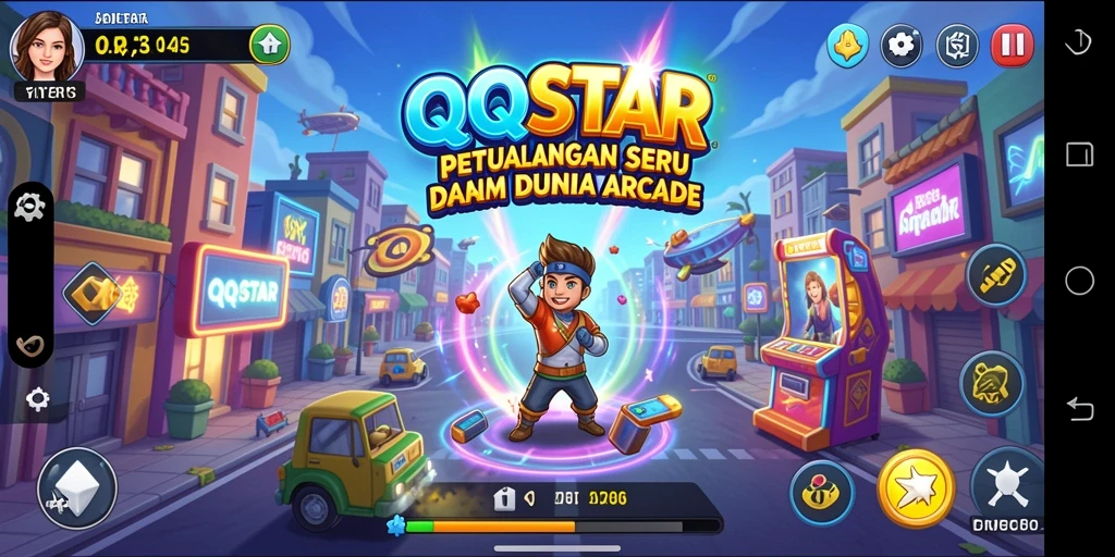 Tampilan gameplay seru dengan grafik yang menawan dari QQSTAR.