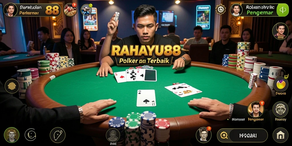 Screenshot RAHAYU88 menampilkan gameplay poker yang seru dan mendebarkan.