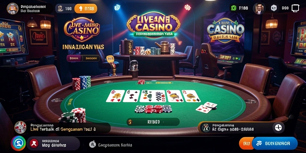 Tampilan gameplay Live Casino yang mendebarkan di RI188.