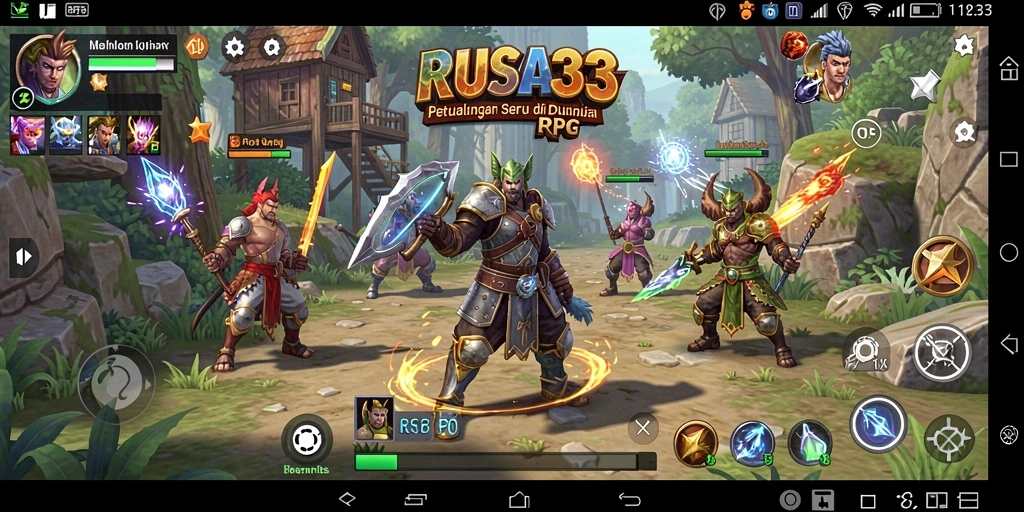 Tangkapan layar menampilkan aksi seru dalam gameplay RPG di RUSA33.