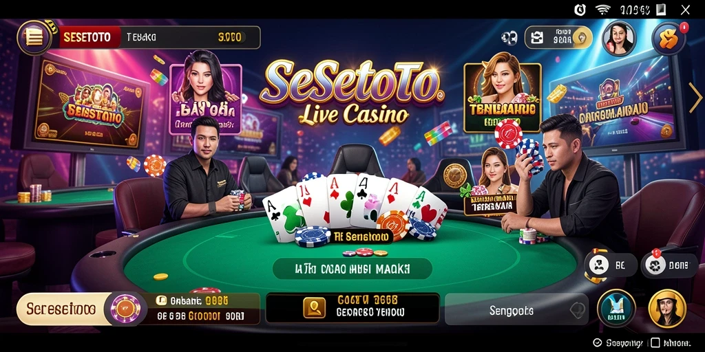 Tampilan gameplay SESETOTO yang menarik dalam Live Casino.
