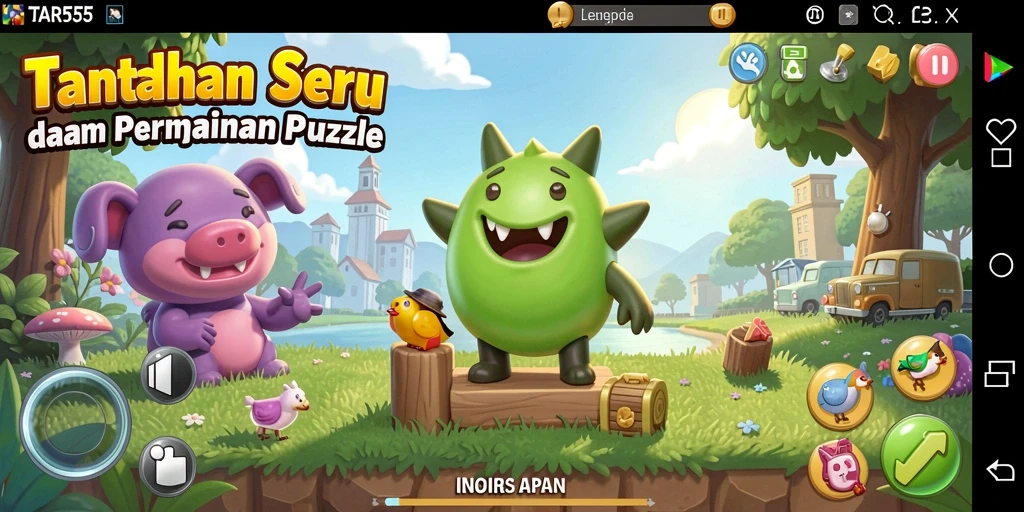 Screenshot TAR555 menampilkan gameplay seru saat memecahkan teka-teki.