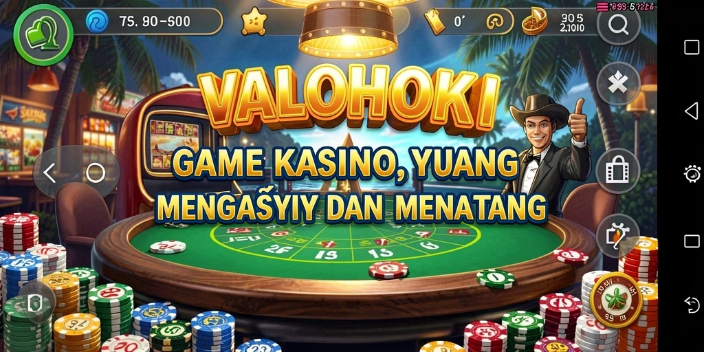 Screenshot gameplay VALOHOKI yang menunjukkan aksi Kasino yang mendebarkan.