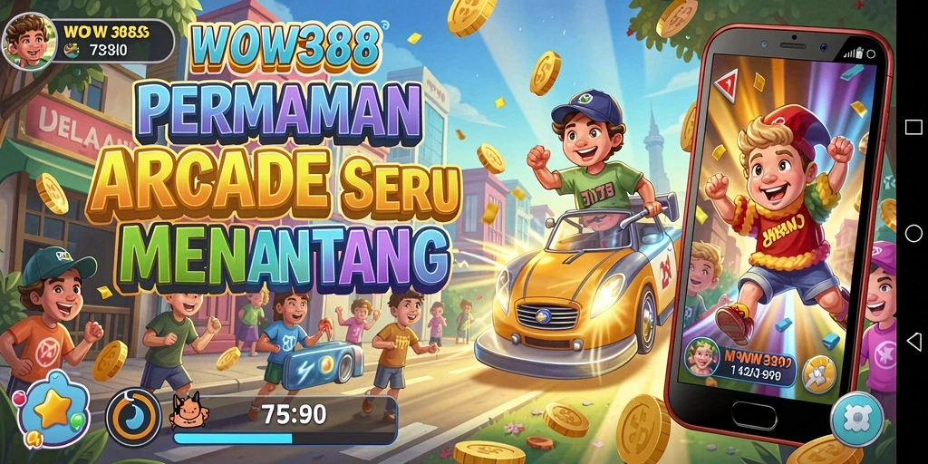 Tampilan gameplay seru dalam game Arcade WOW388.
